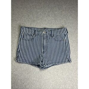 Striped Blue and White Women’s Cotton Shorts